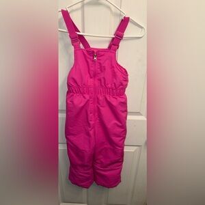 Girls hot pink snow bibs 4T